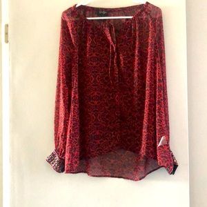Jessica Simpson long sleeve red top